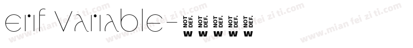 erif Variable字体转换